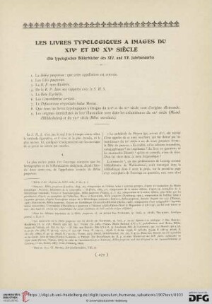 Les livres typologiques a images du XIVe et du XVe siècle