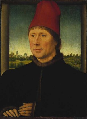 Bildnis eines Mannes mit hoher roter Kappe