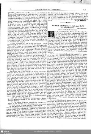Die Stile Ludwigs XIV, XV,und XVI (Schluß aus Nr. 22 des vor. Jahrg.)