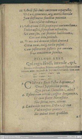 Psalmus LXXX. Qui regis Israël, intende, qui