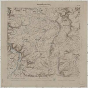Section Frankenberg aus: Topographische Karte (Äquidistantenkarte) Sachsen