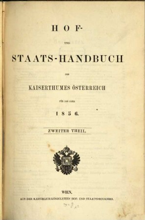 Hof- und Staats-Handbuch des Kaiserthumes Österreich. 1856,2