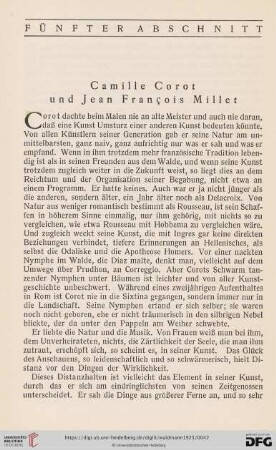 V. Camille Corot und Jean François Millet