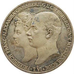 5 Mark - Vermählung des Großherzogs Friedrich Franz IV. mit Prinzessin Alexandra von Hannover und Cumberland