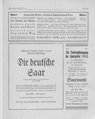 Reklame und Anzeigenteil.