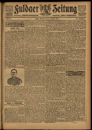 Zweite Ausgabe vom Mittwoch, den 27. Januar 1904.