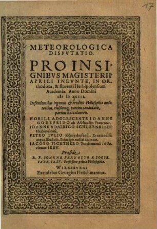 Meteorologica disputatio