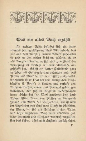 Was ein altes Buch erzählt