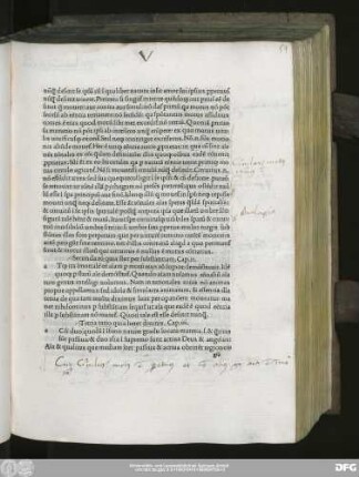 Tertia ratio quia heret divinis. Cap.iii.