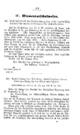Präclusivfrist für Beitreibung der nicht regelmäßig wiederkehrenden Leistungen für Schulbeamte : [IV. Elementarschulwesen]