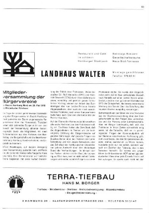 Mitgliederversammlung der Bürgervereine