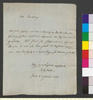 Brief von Eichstädt, Heinrich Karl Abraham an Goethe, Johann Wolfgang von