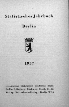 1957: Statistisches Jahrbuch
