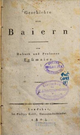Geschichte von Baiern, 1