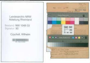 Entnazifizierung Wilhelm Czycholl , geb. 28.07.1910 (Lehrer)