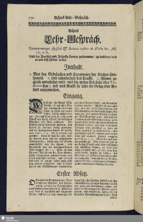 Achtes Lehr-Gespräch