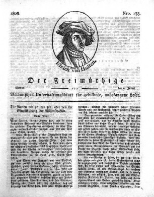 Nro. 138, Montag, den 11. Julius 1808
