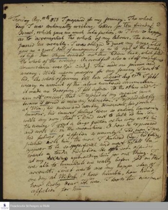 Reisetagebuch von August Tholuck.