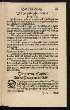Das xxviii. Capitel. Für das Podagram der Füß.