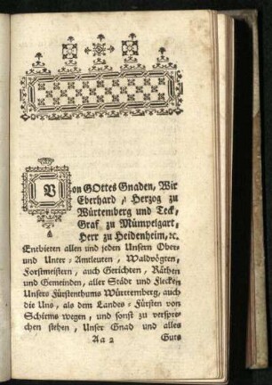 Würtembergische Bau-Ordnung