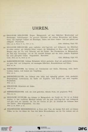 Uhren, Gräberfunde, Rüstungsteile (Nr. 390-605)