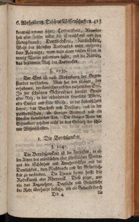 1. Die Beredsamkeit