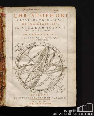 Christophori Clavii Bambergensis Ex Societate Iesv, In Sphæram Ioannis De Sacro Bosco Commentarivs