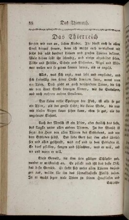 Das Thierreich.