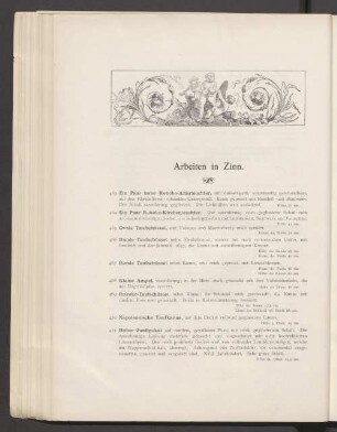 Arbeiten in Zinn.