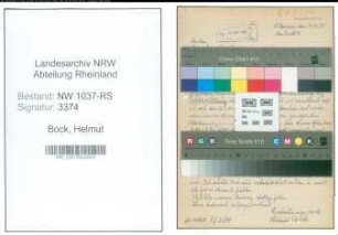 Entnazifizierung Helmut Bock , geb. 12.06.1907 ()