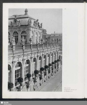 Blick auf den Französischen Pavillon und die Bogengalerie L