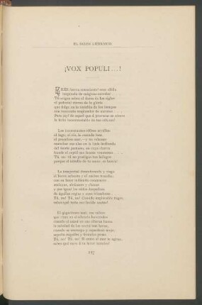 ¡Vox populi...! : [Poesía]