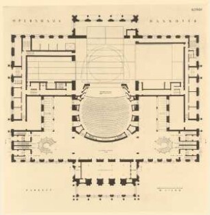 Oper, Hannover: Grundriss Parkett 1:100