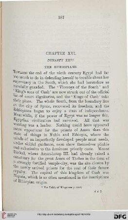 Chapter XVI: Dynasty XXV