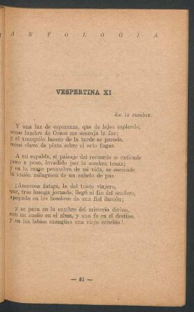 Vespertina XI