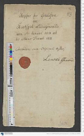 Tauf-, Trauungs- und Sterberegister, Ludwigswalde