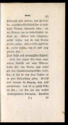 Zum sechs und zwanzigsten Kapitel