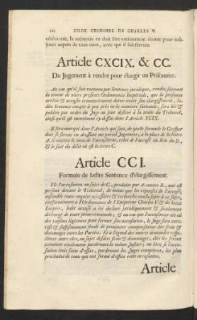 Article CCI. = Der CCI. Articul - Article CCXIX. = Der CCXIX. Articul