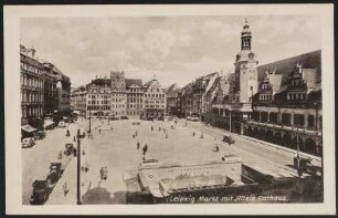 Leipzig: Markt mit Altem Rathaus