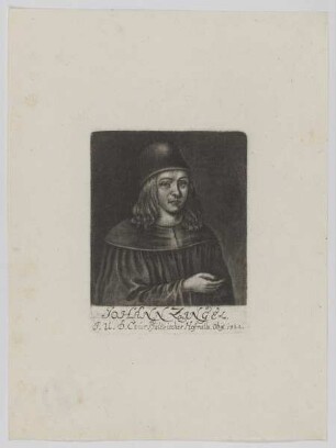 Bildnis des Johann Zingel