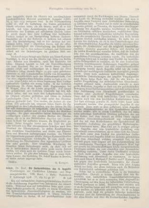 233-236 [Rezension] Adam, Karl, Die Eucharistielehre dse heiligen Augustin