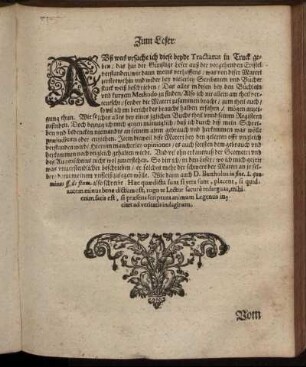 Zum Leser