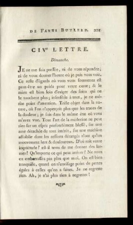 CIVe Lettre. Dimanche.