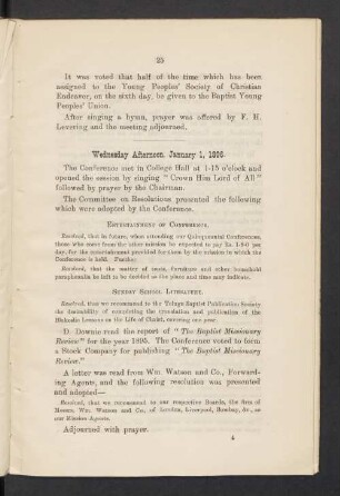 Wednesday Afternoon, January 1, 1896