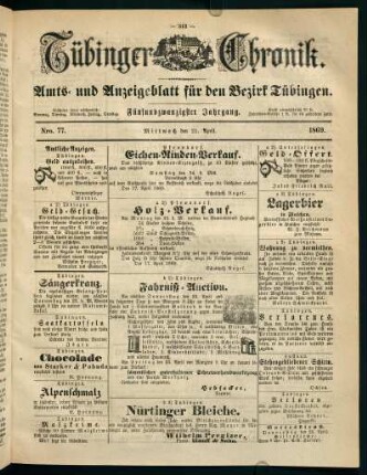 313-332, 21. April (Nr. 77) - 25. April (Nr. 80)