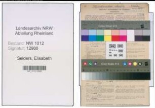 Entnazifizierung Elisabeth Selders , geb. 08.08.1908 (Putzmacherin)