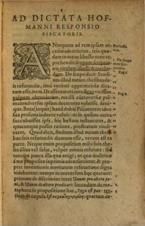Responsio ad dictata Dan. Hofmanni, quibus quaestiones illius de tropo in verbis s. Coenae oppugnavit