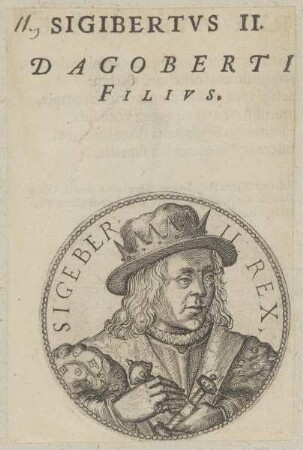 Bildnis von Sigibertvs II., König der Franken