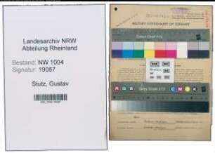 Entnazifizierung Gustav Stutz , geb. 25.05.1896 (Kaufm.Angestellter)