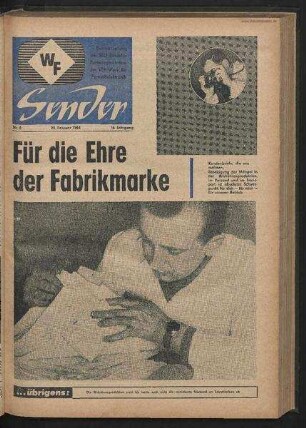 Betriebszeitung 'WF-Sender', Nr.8/1964 (20. Februar 1964)